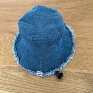 Headster denim frayed edge Texas Tuxedo Bucket Hat